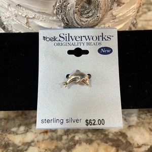 NWT Sterling Silver Originality Bead Dolphin Charm